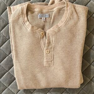 Wallace & Barnes J. Crew oatmeal Henley Shirt long sleeve